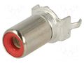 Connector: RCA; socket; female; straight; THT; brass; tinned KEYSTONE KEYS577