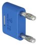 BANANA TEST CONN, PLUG, 32A, BLUE, CABLE 64.4012-23