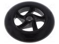 Wheel; black; push-in; Ø: 144mm; Plating: rubber; W: 29mm; 1pcs. POLOLU POLOLU-3281