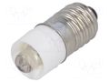 LED lamp; white; E10; 6VDC; 6VAC BRIGHTMASTER LLED-E10/6/W