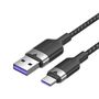 USB 2.0 A to USB-C 6A Vention CTOBF 1M cable (black), Vention CTOBF