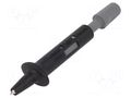 Measuring tip; 1A; black; Tip diameter: 2mm; Socket size: 4mm STÄUBLI XSAP-4-21