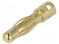 Connector: 4mm banana; plug; 32A; non-insulated; 0.55mΩ; 12AWG AMASS GC4010-M