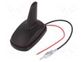 Antenna; automotive,SHARK; AM,FM; DIN; matt black; 12VDC; RG174 4CARMEDIA ANT.S01