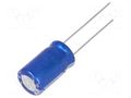 Capacitor: electrolytic; THT; 100uF; 25VDC; Ø6.3x11.5mm; ±20%; JRG Jb Capacitors JRG-100U/25