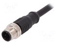 Connector: M12; plug; male; PIN: 3; straight; 4A; 250V; IP67; cables BULGIN PXPTPU12FIM03AC010
