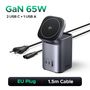 Galda lādētājs Nexode GaN 65W USB-A + 2xUSB-C ar bezvadu Qi2 uzlādi 15W UGREEN/55321 6941876253210