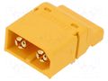 Connector: DC supply; socket; male; XT60; 30A; 500V; PIN: 2; on PCBs AMASS XT60PT-M