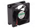 Fan: DC; axial; 24VDC; 60x60x25mm; 45.63m3/h; 27dBA; Vapo; 5200rpm SUNON MF60252VX-A99-A