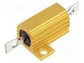 Resistor: wire-wound; with heatsink; screw; 100mΩ; 10W; ±5%; 160V ARCOL/OHMITE HS10-0R1J