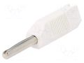 Connector: 4mm banana; plug; 16A; 50VDC; white; non-insulated DELTRON 553-0600