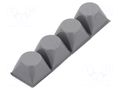 Self-adhesive foot; H: 13.2mm; grey; polyurethane; Bumpon 3M SJ5514/GY