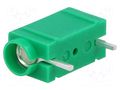 Connector: 4mm banana; socket; 250VDC; 10A; green; silver plated DELTRON 571-0400