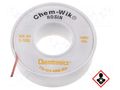 Tape: desoldering; halide-free,rosin,ROL0; W: 1.27mm; L: 30000mm CHEMTRONICS HQ-WICK-L2