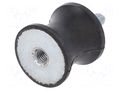 Vibration damper; M8; Ø: 35mm; rubber; L: 34mm; Thread len: 23mm ELESA+GANTER DVC2-434111
