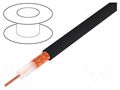 Wire: coaxial; RG59B/U; 1x1mm; wire; CCS; PVC; black; Øcable: 6.2mm HELUKABEL RG59B/U