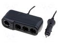 Cigarette lighter splitter; car lighter socket x4; Inom: 10A SCI A13-75A36A-A3Z
