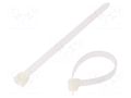 Cable tie; L: 150mm; W: 7.6mm; natural; polyamide; 533N; -40÷85°C AKS ZIELONKA CT-150-7.6/WH