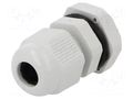 Cable gland; PG7; IP68; polyamide; grey PAWBOL PW-D.3070