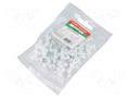 Holder; white; for flat cable; 100pcs; with a nail; H: 5mm AKS ZIELONKA UKP-4-100S