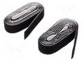 Tape: hook and loop; W: 20mm; L: 1m; caoutchouc; black TESA TESA-55224-20-1