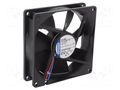 Fan: DC; axial; 12VDC; 92x92x25mm; 72m3/h; 28dBA; ball; 2300rpm EBM-PAPST 3412NME