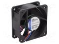 Fan: DC; axial; 24VDC; 60x60x25mm; 42m3/h; 35dBA; slide EBM-PAPST 614NGN