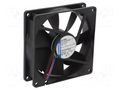 Fan: DC; axial; 12VDC; 92x92x25mm; 102m3/h; 39dBA; slide; 3250rpm EBM-PAPST 3412NGHH