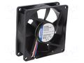 Fan: DC; axial; 12VDC; 80x80x25mm; 79.2m3/h; 26dBA; slide EBM-PAPST 8412N/2GH