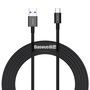 Baseus Superior USB Cable - USB Type C 66 W (11 V / 6 A) Huawei SuperCharge SCP 2 m black (CATYS-A01), Baseus 6953156205512 6953156205512