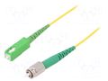 Fiber patch cord; FC/APC,SC/APC; 5m; 9/125um; yellow; Out: SC/APC FIBRAIN FIBRAIN-PATCH-010