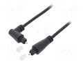 Cable; Toslink plug,Toslink plug angled; 2m; black; Øout: 4mm GOOBAY TOS-X90-2.0
