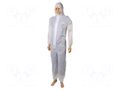 Protective coverall; Size: L; white; DT215; with a hood DELTA PLUS DEL-DT215GT