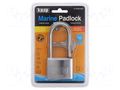 Padlock; shackle; chrome plated brass; A: 50mm; B: 63mm; C: 8mm; 145 KASP KA-K14550L63D