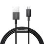 Baseus Superior USB-A / micro USB 2A cable 1m - black, Baseus 6953156208476 6953156208476