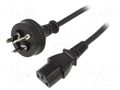 Cable; 3x0.75mm2; AS/NZS 3112 (I) plug,IEC C13 female; PVC; 1.8m SUNNY SUNNY-C13AU18
