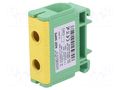 Splice terminal: rail; 145A; 800V; screw terminal; yellow-green POKÓJ NZP-50PE