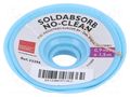Tape: desoldering; halide-free,rosin; W: 0.9mm; L: 1.5m KONTAKT CHEMIE SOLDABSORB09X15/1