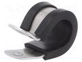 Fixing clamp; ØBundle : 14.3mm; W: 12.7mm; aluminium HELLERMANNTYTON ALU11C-AL/CR-BK