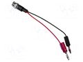 Test lead; BNC plug,banana plug 4mm x2; Urated: 300V; Len: 0.1m MUELLER ELECTRIC BU-5120-A-4-0