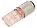 LED lamp; orange; BA15D; 230VAC POLAM-ELTA LO-S-BA15D-230AC