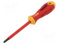 Screwdriver: insulated; Pozidriv®; PZ2; ERGONIC® FELO FL41520390
