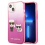 Karl Lagerfeld Gradient Ikonik Karl&amp;Choupette Case for iPhone 13 mini - Pink, Karl Lagerfeld 3666339049201 3666339049201