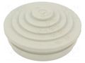 Grommet; elastomer thermoplastic TPE; light grey; Øcable: 0÷22mm OBO BETTERMANN OBO-2012354