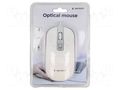 Mouse; white,silver; USB A; optical,wired; DPI change button GEMBIRD MUS-4B-06-WS