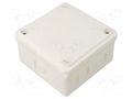Enclosure: junction box; X: 100mm; Y: 100mm; Z: 50mm; wall mount JONEX JX-PK-22/67-WH