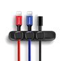 Kabeļu turētājs līmējams ar 3 magnētiskajiem kabeļu adapteriem ACWDJ-01 6953156254978