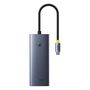 USB C spraudnis - 6 veidu savienotāji ( HDMI 4K@60Hz*1+USB3.1*2+USB-C3.1*1+USB2.0*1+PD*1+RJ45*1 ) UltraJoy BASEUS B00052803811-03 6932172657734