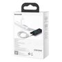 Kabelis USB2.0 A spraudnis - USB C spraudnis 66W 1,0m balts Superior series BASEUS CATYS-02 6953156205505