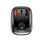 Bluetooth FM Modulator Car Quick Charger 12-24V 2xUSB + USB-C, Black CCMT000101 6932172626983